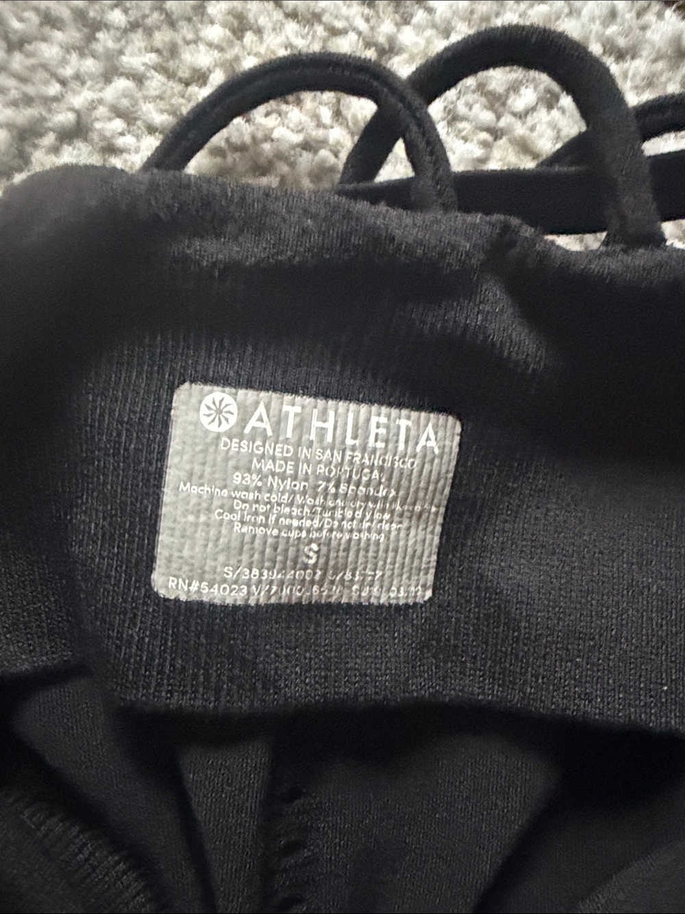 Athleta Black Seamless Strappy Tank Top Size S - Picture 6 of 6